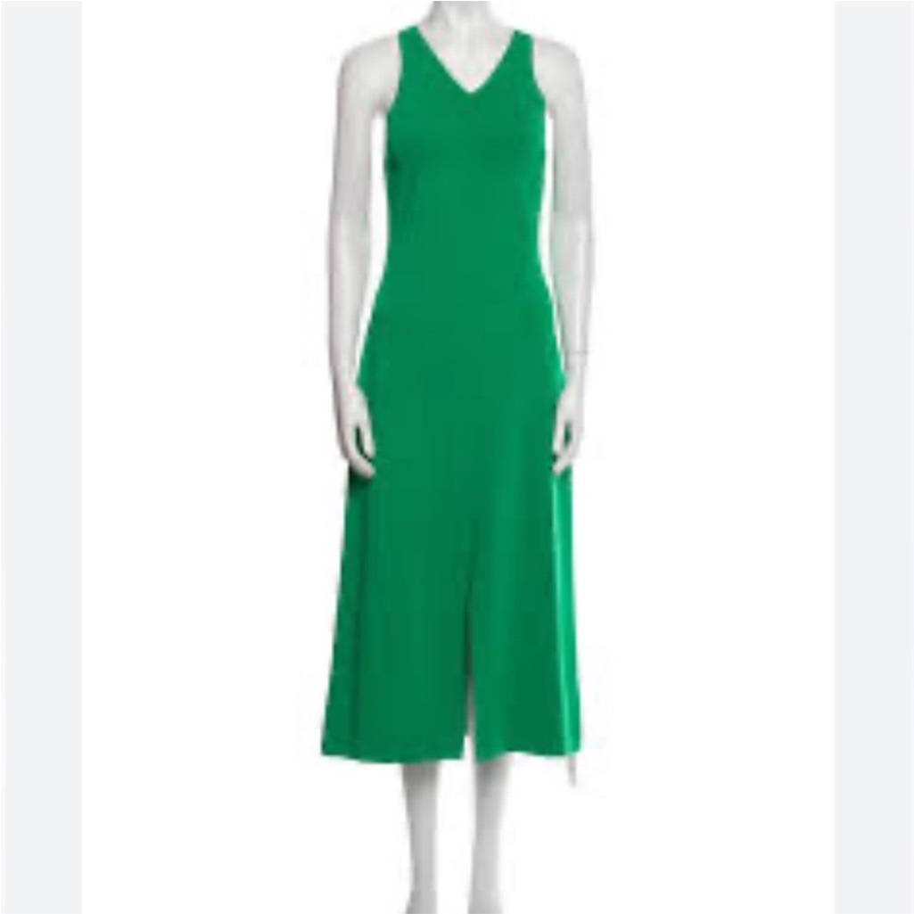 Caroline Constas New York Vibrant Green Knitted Midi Dress, Size M